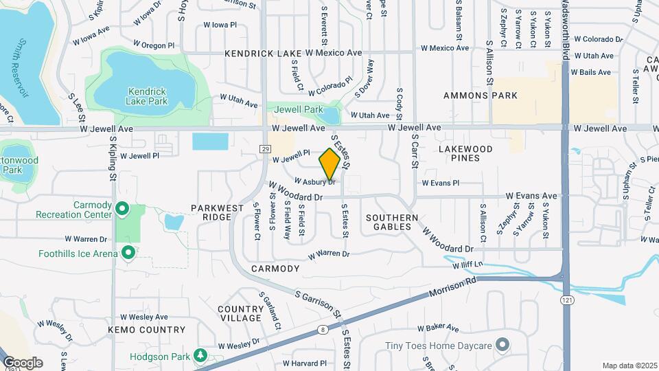 8866 W Asbury Dr Map and Location Details