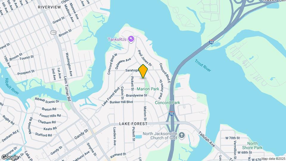 905 Ethan Allen St Map and Location Details