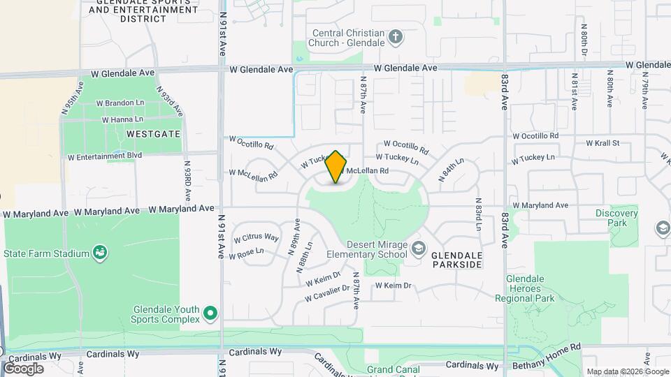 8735 W Sierra Vista Dr Map and Location Details