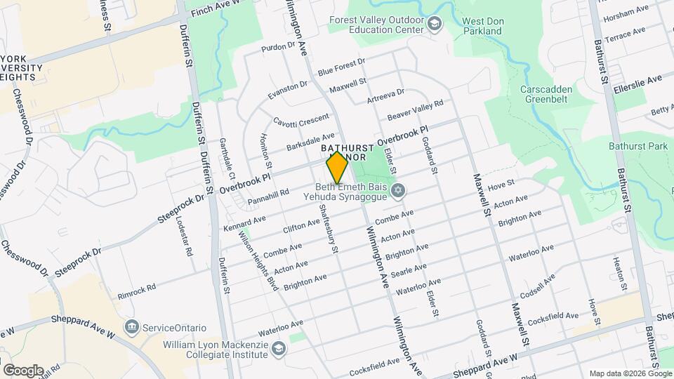 114 Kennard Ave Map and Location Details