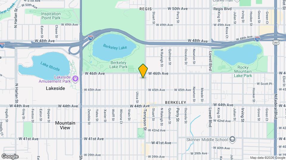 4545 Tennyson St Map and Location Details