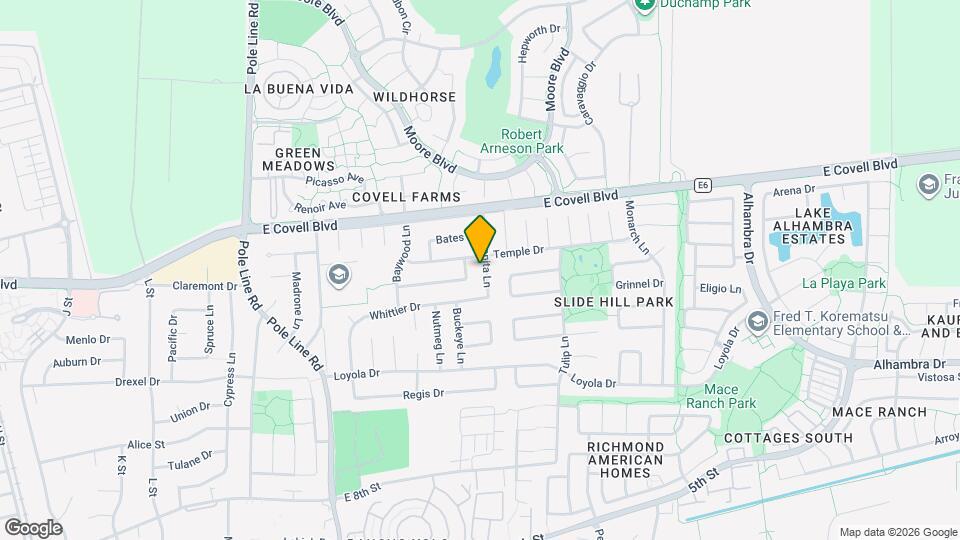 1609 Manzanita Ln Map and Location Details