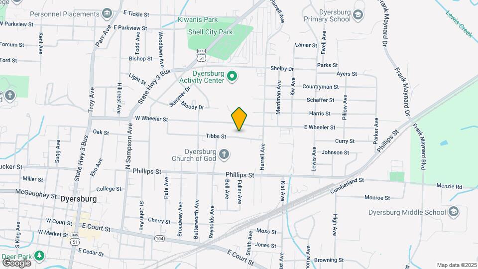 1110 Tibbs St Map and Location Details