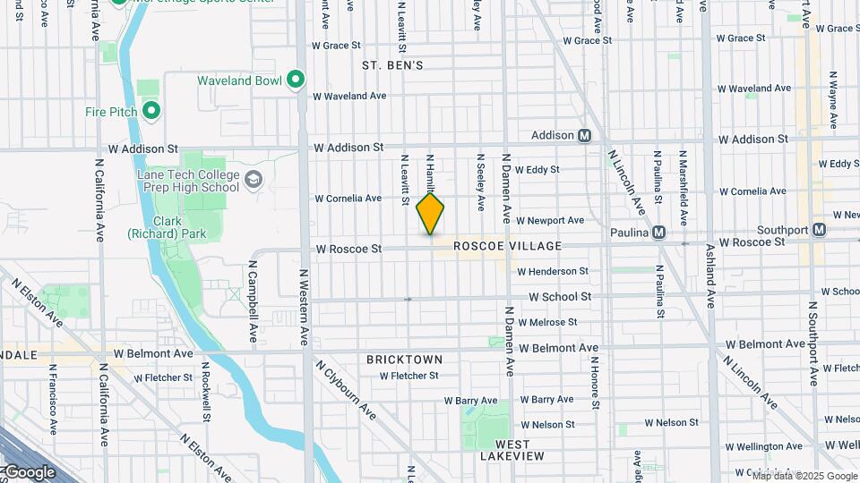 2132 W Roscoe St Mapa y Detalles de la Ubicación