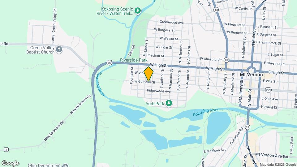 816 W Gambier St Map and Location Details