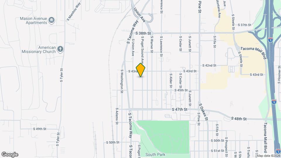 4322 S Puget Sound Ave Map and Location Details