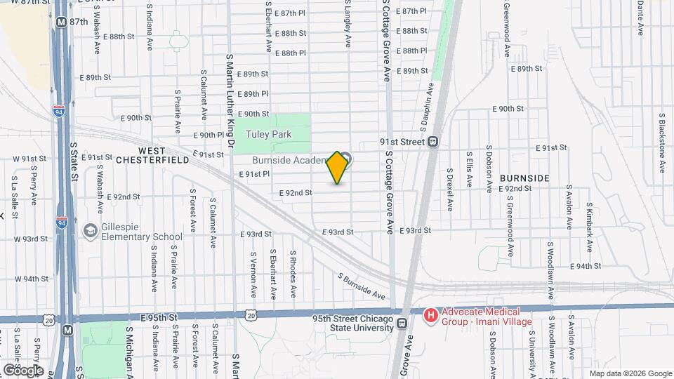 638 E 92nd St, Unit 1 Mapa y Detalles de la Ubicación
