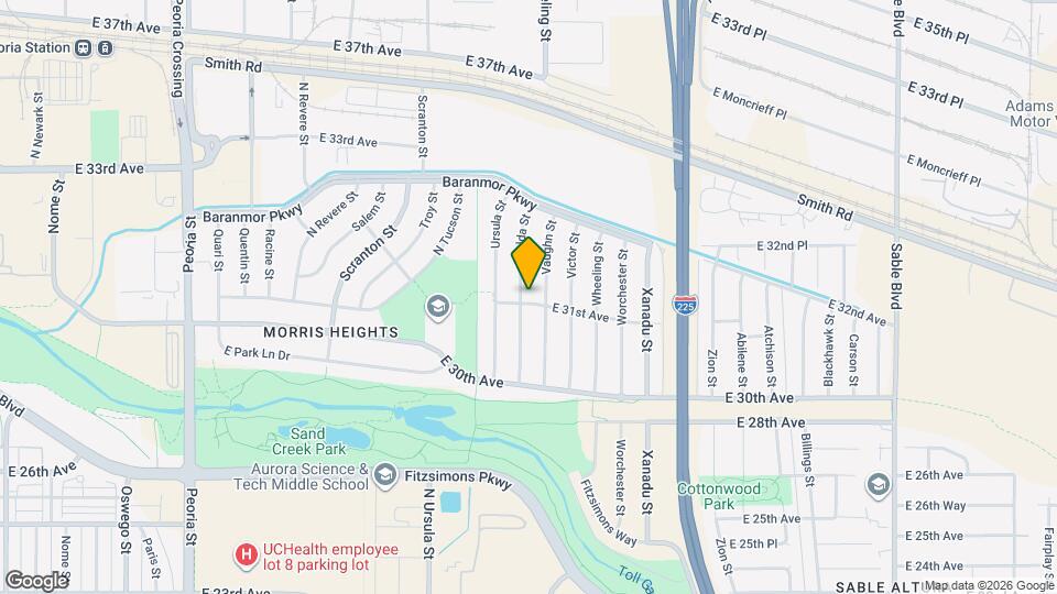 13121 E 31st Ave Map and Location Details