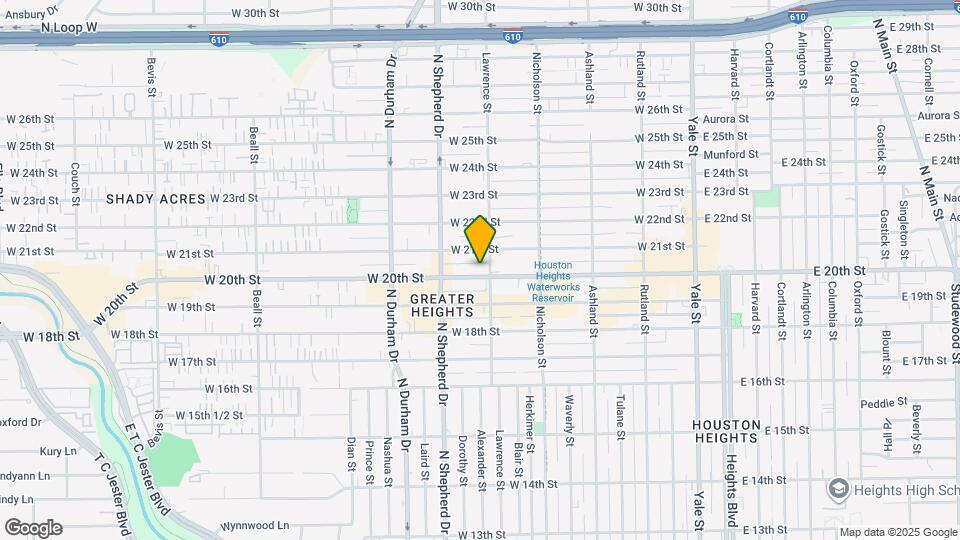 609 W 20th St Map and Location Details