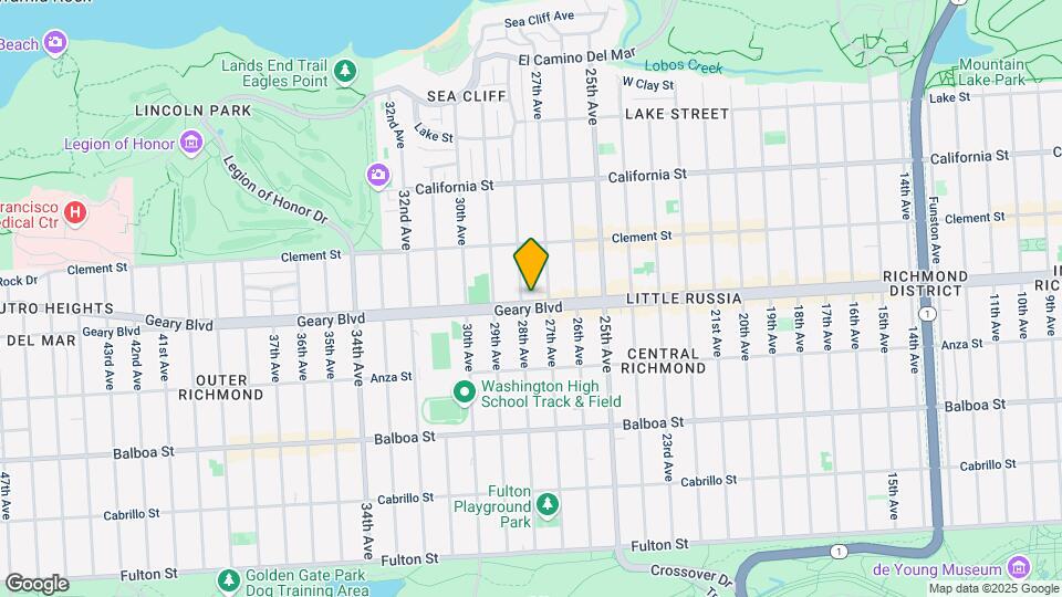 6340 Geary Blvd Mapa y Detalles de la Ubicación