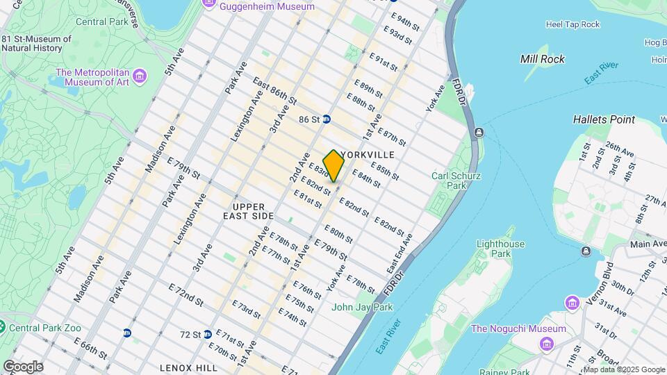 1585 1st Ave Mapa y Detalles de la Ubicación