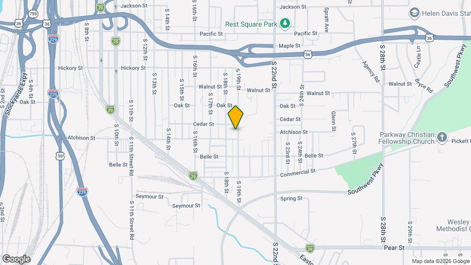2614 S 19th St Map and Location Details