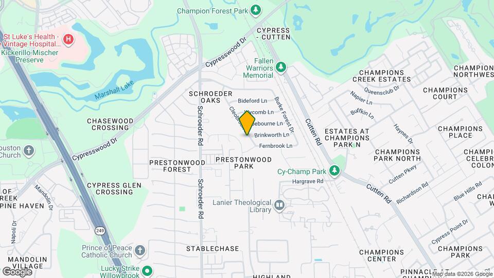 14015 Cleobrook Dr Map and Location Details