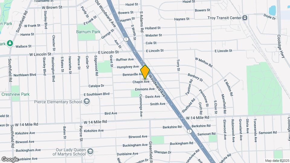 1177 Chapin Ave Map and Location Details