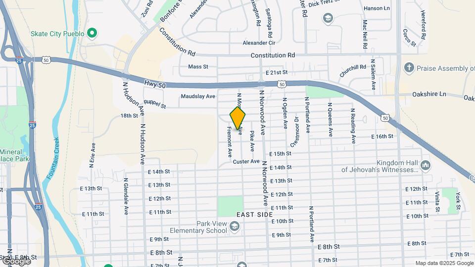 1621 N Monument Ave Map and Location Details