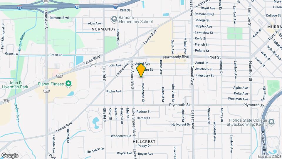 1114 Comanche St Map and Location Details