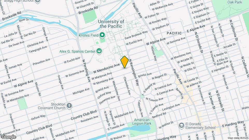 966 W Mariposa Ave Map and Location Details