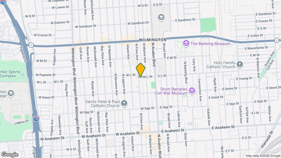 1160 N Fries Ave Map and Location Details