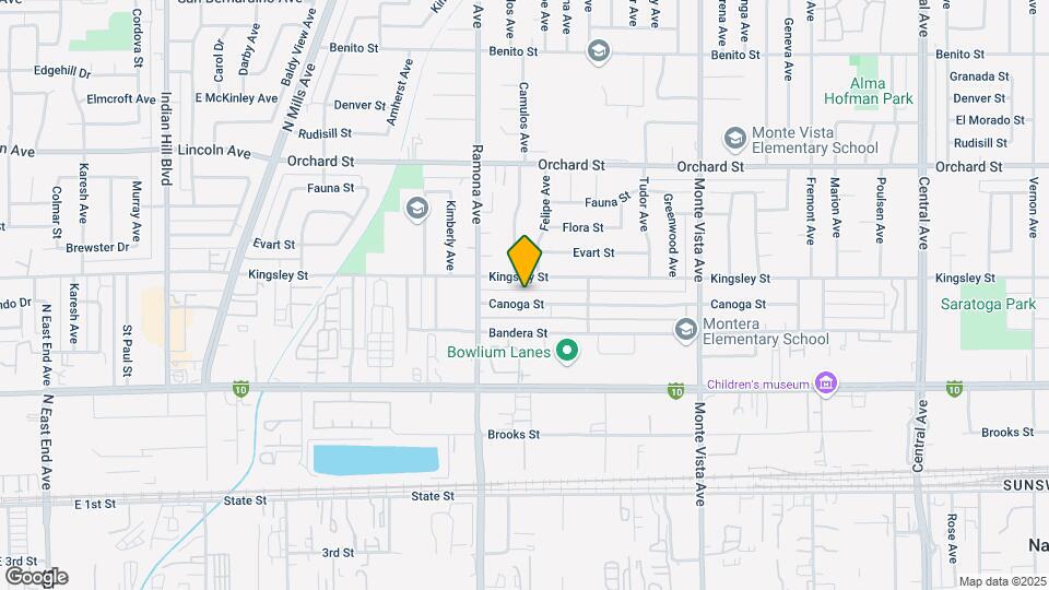 4582 Canoga St Map and Location Details