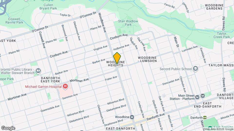 1237E Woodbine Ave Map and Location Details