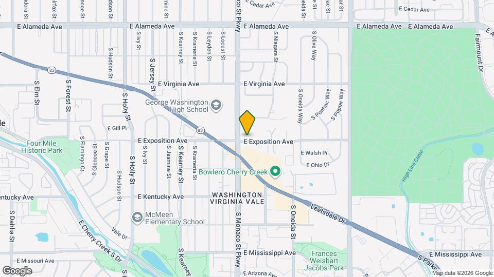 6545 E Exposition Ave Map and Location Details