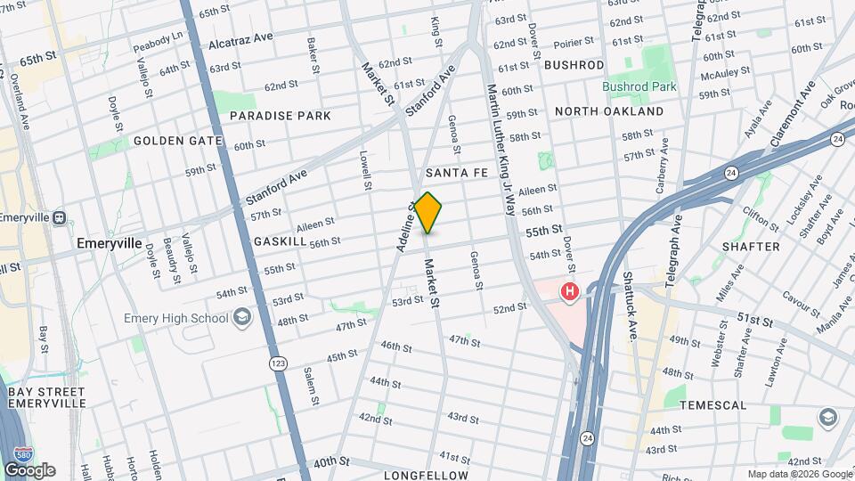 5516 Market St, Unit 5516 Market ADU Map and Location Details