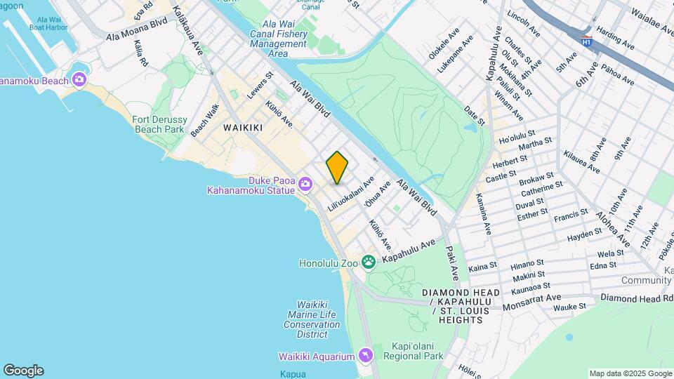 Kuhio Village Mapa y Detalles de la Ubicación