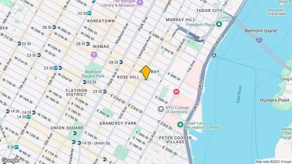 207-215 E 27th St Mapa y Detalles de la Ubicación