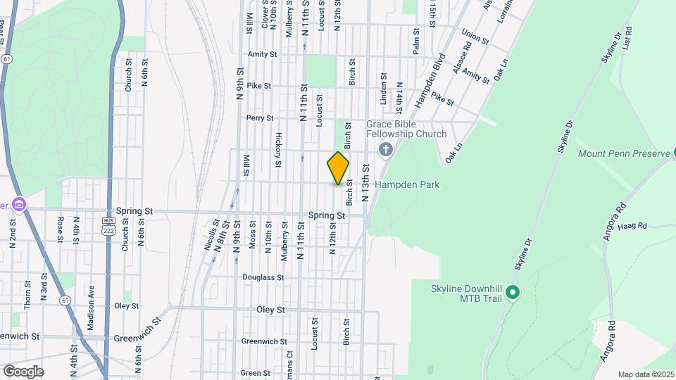 1047 N 12th St Map and Location Details