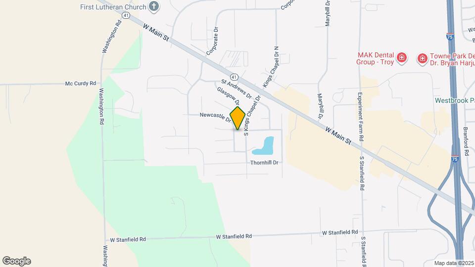 2411 New Castle Dr Mapa y Detalles de la Ubicación