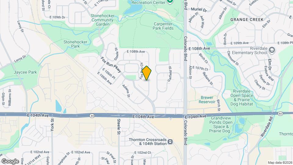 3444 E 106th Ct Map and Location Details