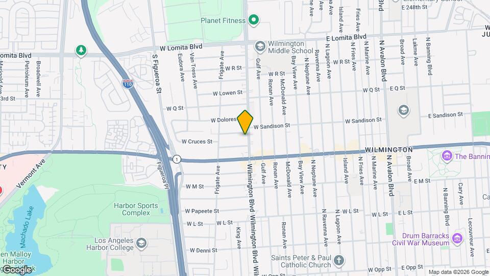 1445 N Wilmington Blvd, Unit 1447A Map and Location Details