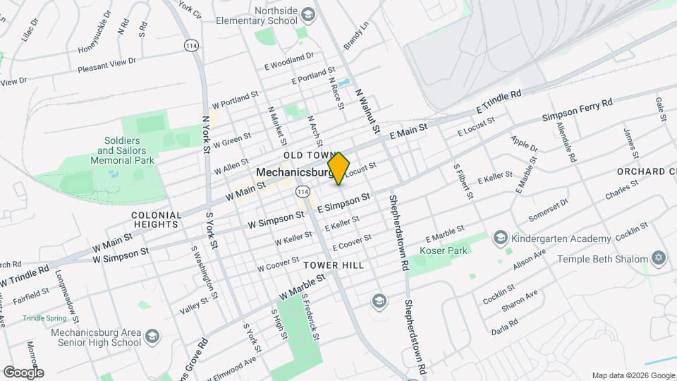 114 S Arch St Map and Location Details