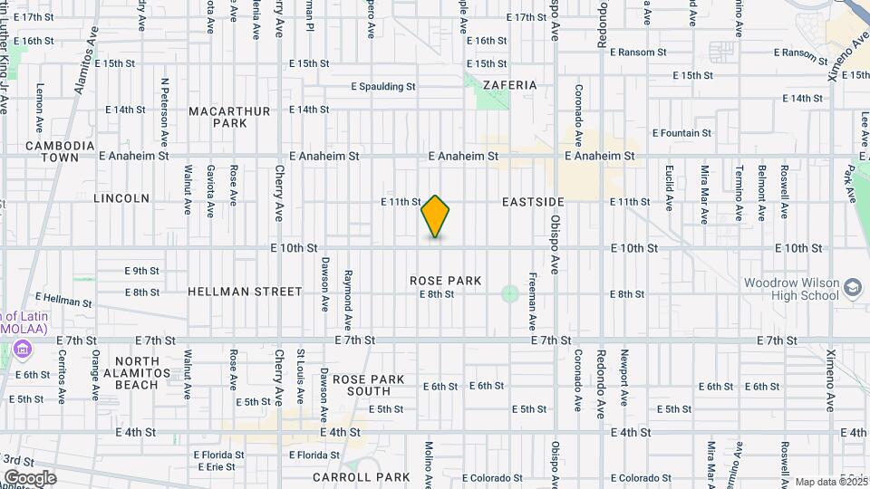 2641 E 10th St Map and Location Details