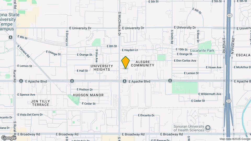 1201 S McClintock Dr Map and Location Details
