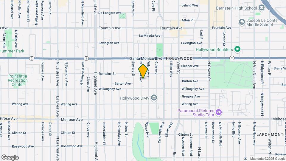 932 N Hudson Ave Map and Location Details