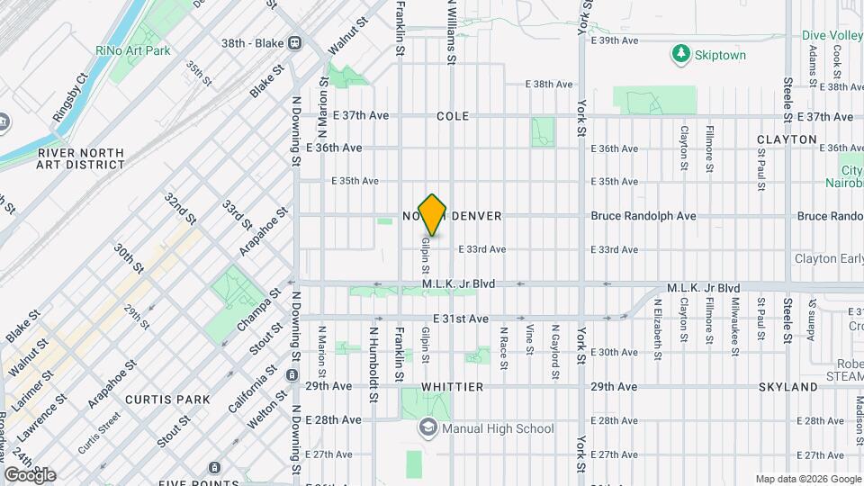 3310 Gilpin St Map and Location Details