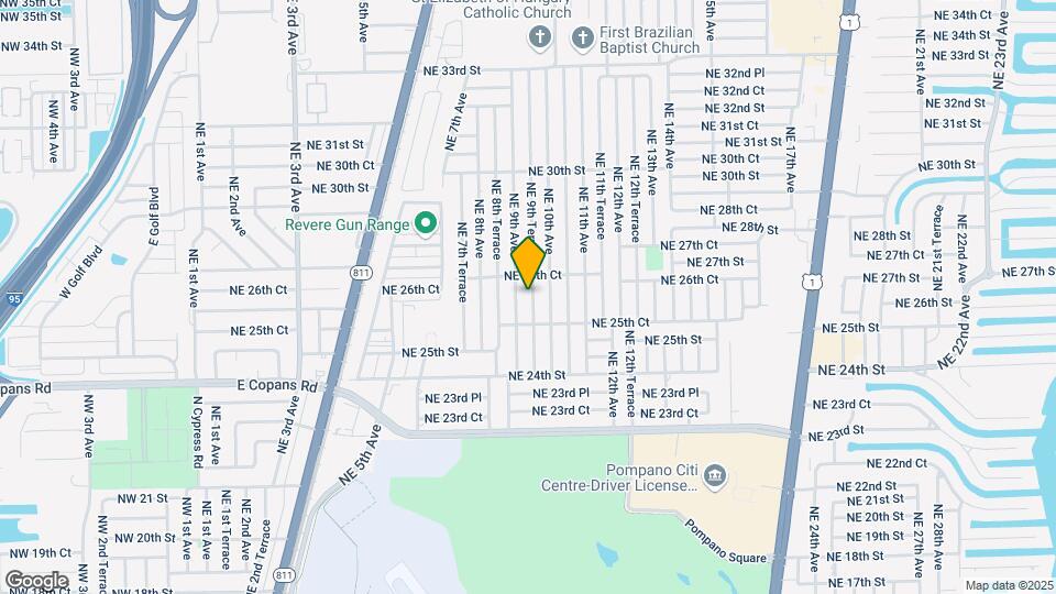2621 NE 9th Terrace Mapa y Detalles de la Ubicación