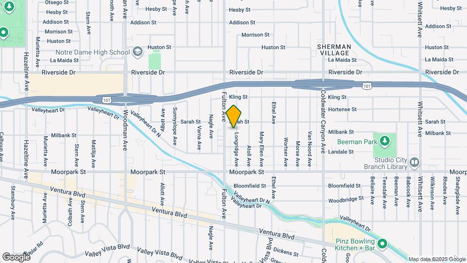 4539 Longridge Ave Map and Location Details