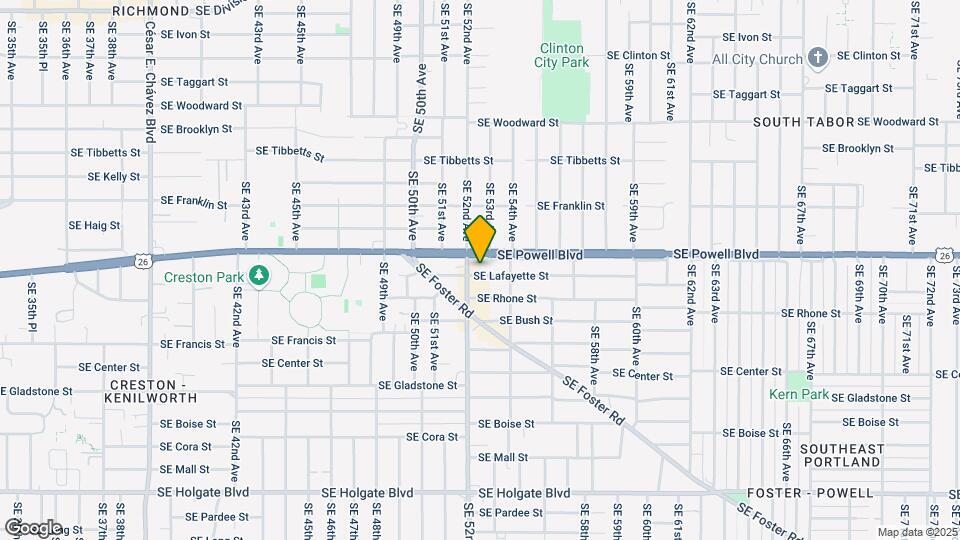 5223 SE Lafayette St Mapa y Detalles de la Ubicación