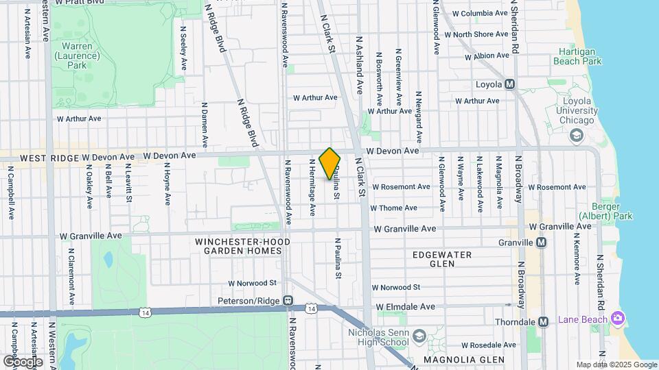 6326 N Paulina St Map and Location Details