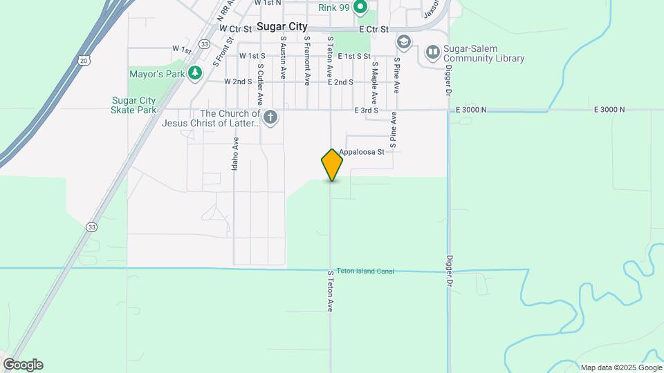 551 S Teton Ave, Unit ADU Map and Location Details