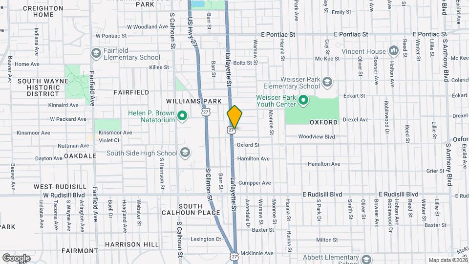 3327 Lafayette St Map and Location Details