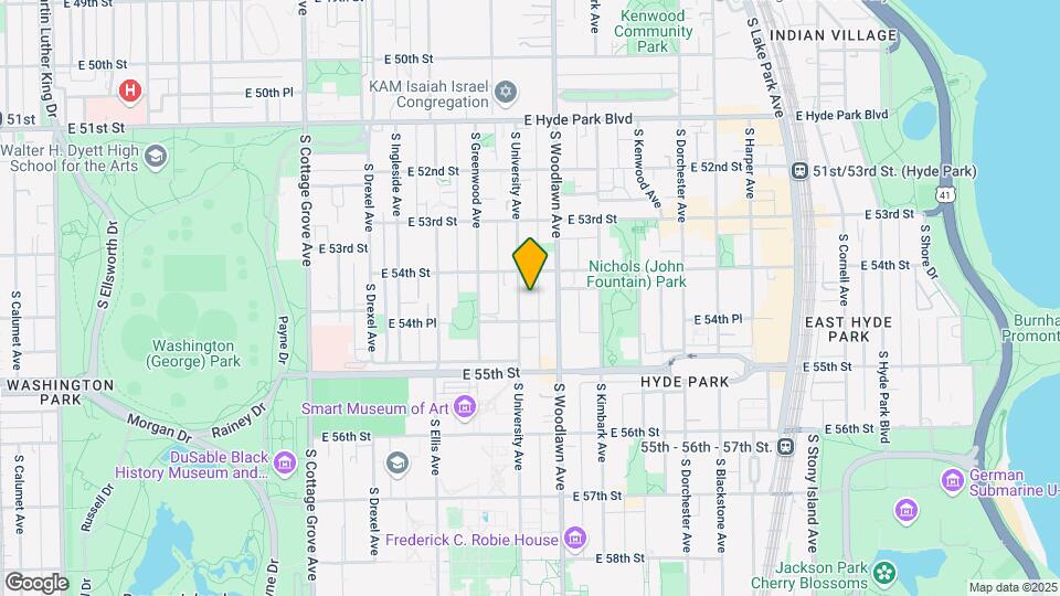 5427 S University Ave Map and Location Details