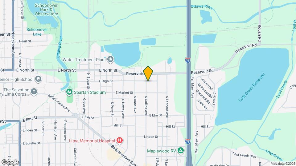 1500 E High St Map and Location Details