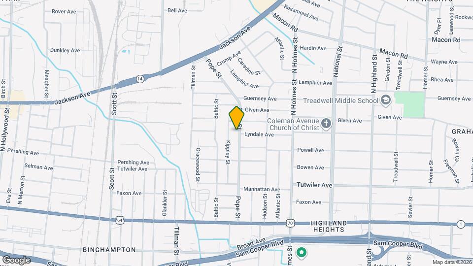 857 Pope St Mapa y Detalles de la Ubicación