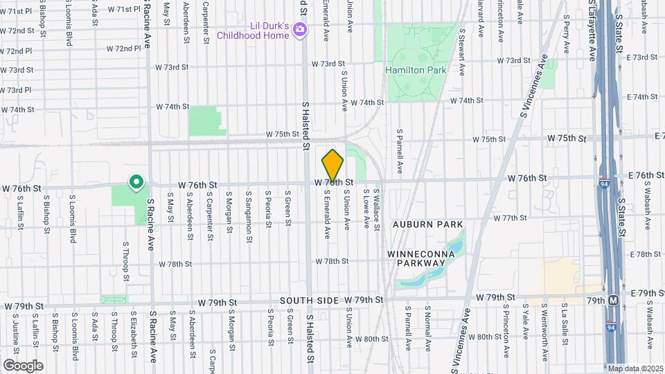 7601 S Emerald Ave Map and Location Details