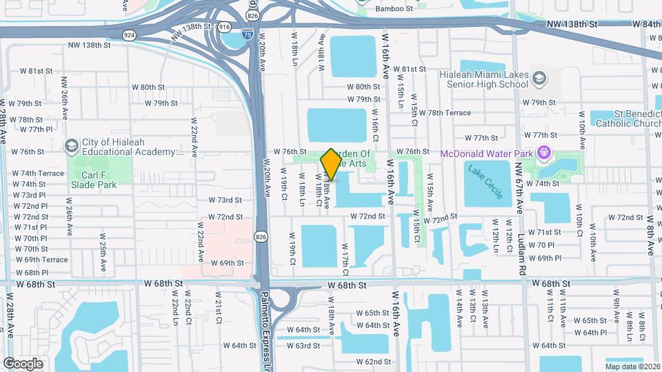 7389 W 18th Ave Map and Location Details