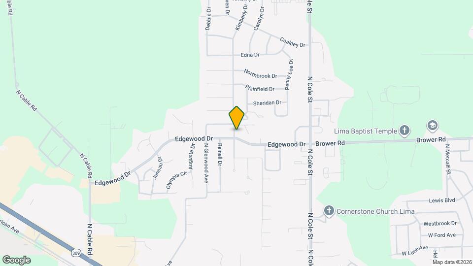 1590 Edgewood Dr Map and Location Details