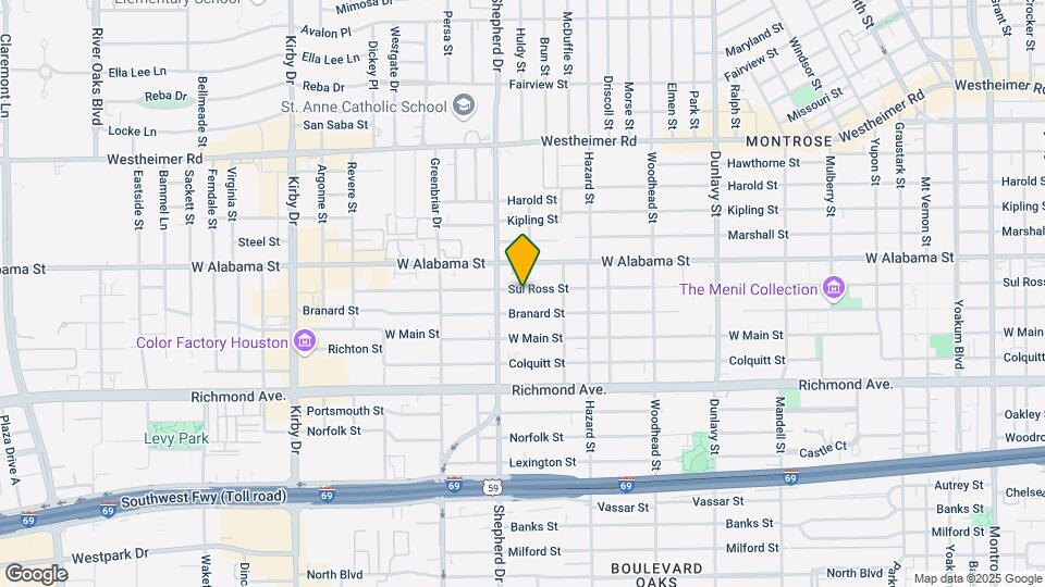 2043 Sul Ross St Mapa y Detalles de la Ubicación